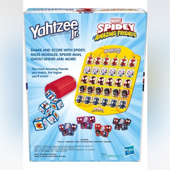 🆕 Hasbro Yahtzee Jr. Spidey Adventure Game - NEW and SEALED - Picture 2 of 10